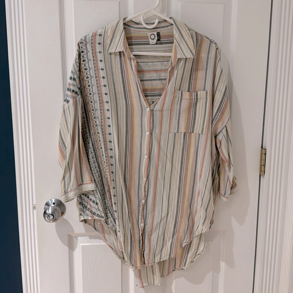 Anthropologie Dropped Shoulder Buttondown